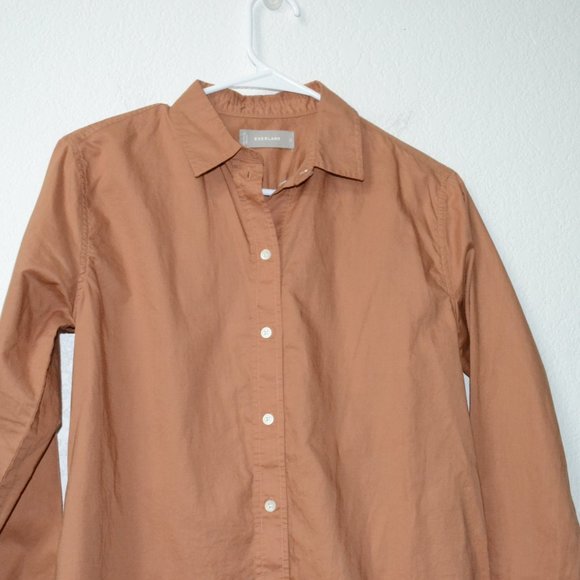 Everlane Shirt Womens Size 2 Long Sleeve 100% Cotton Button Front Minimalist - Picture 8 of 9